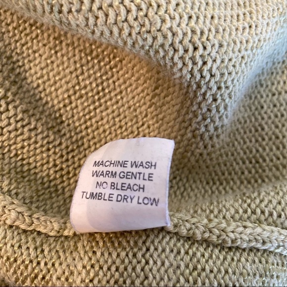 Bryn Walker Zip Front Green Cotton Cardigan - S - Picture 6 of 10